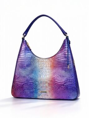Brahmin Tabitha Ombre Melbourne Leather Shoulder Bag | NWT Rare Blue Red